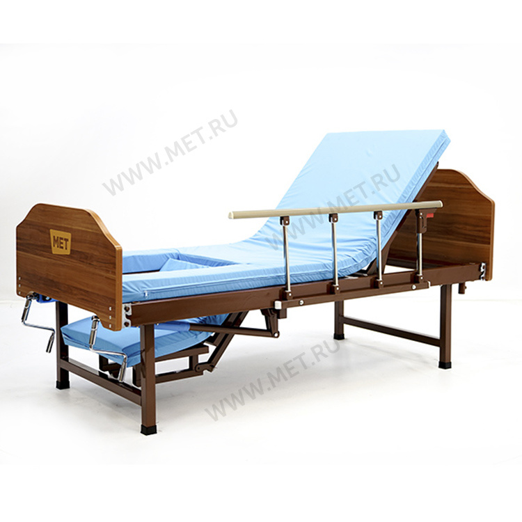 фото MET STAUT Кровать двух-функциональная медицинская, со складными боковыми ограждениями, на ножках (цена без матраса) от АО Липецкмедтехника
