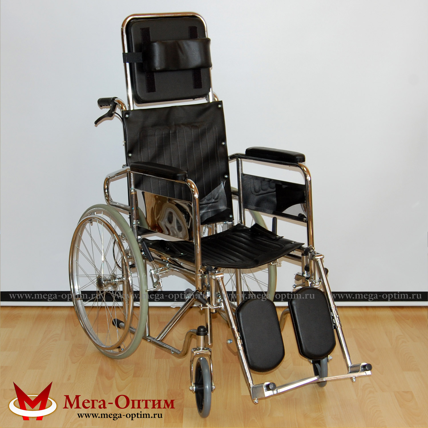 фото Инвалидная коляска с высокой спинкой стальная 6009 - 46 от АО Липецкмедтехника