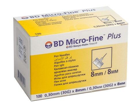 фото Иглы BD Micro-Fine Plus №100 0,3*8мм от АО Липецкмедтехника